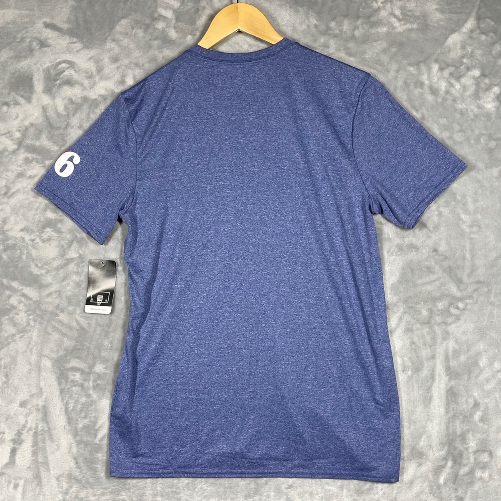 Logo Athletic Philadelphia 76ers NBA Basketball Blue Heather Shirt Mens Medium - Picture 5 of 8